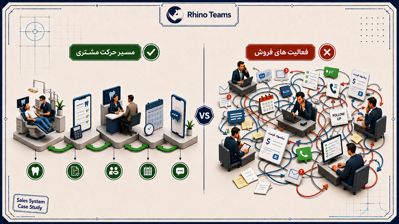 تفاوت فعالیت های فروش با مسیر حرکت مشتری
